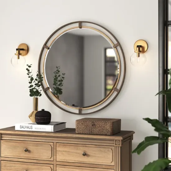 Wylie Round Metal Wall Mirror