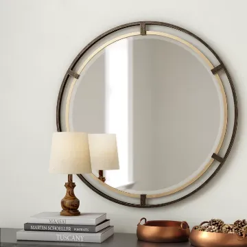 Wylie Round Metal Wall Mirror Wylie Round Metal Wall Mirror
