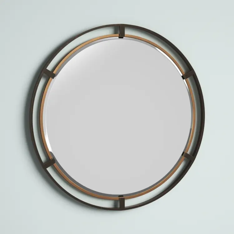 Wylie Round Metal Wall Mirror