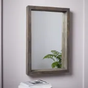 Caram Rectangle Wall Mirror with Wooden Frame