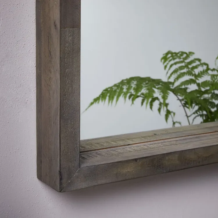 Caram Rectangle Wall Mirror with Wooden Frame