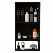 Modesto Modern Minimal Mirrored Medicine Cabinet with Open Shelf & 2 Interior Shelves