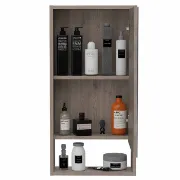 Modesto Modern Minimal Mirrored Medicine Cabinet with Open Shelf & 2 Interior Shelves