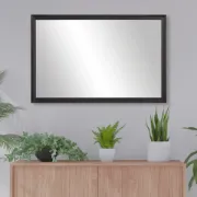 Geneva Black Framed Wall Mirror  Rectangular Vanity Mirror