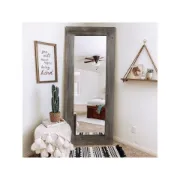 NeuType Rustic Solid Wood Mirror Full Length Mirror Floor Mirror Country Style 