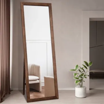 BEAUTYPEAK Full Length Mirror Wood Frame Floor Mirror Standing Mirror BEAUTYPEAK Full Length Mirror Wood Frame Floor Mirror Standing Mirror
