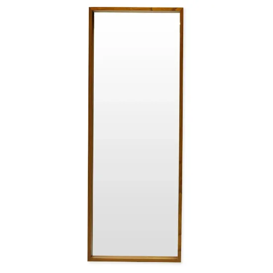 Brown Rectangle Wood Leaner Mirror
