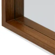 Brown Rectangle Wood Leaner Mirror 