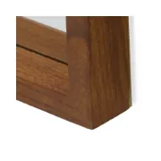 Brown Rectangle Wood Leaner Mirror 