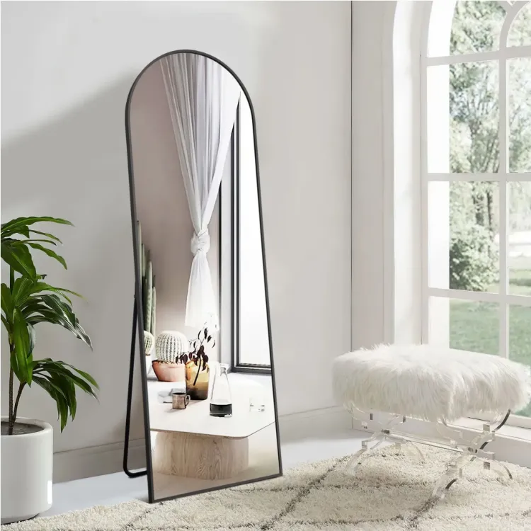 Neutype Aluminum Alloy Full-length Mirror Arch Decorative Mirror 