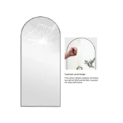 CONGUILIAO Full Length Mirror Arch Mirror Arched Floor Mirror Black Mirror leaner