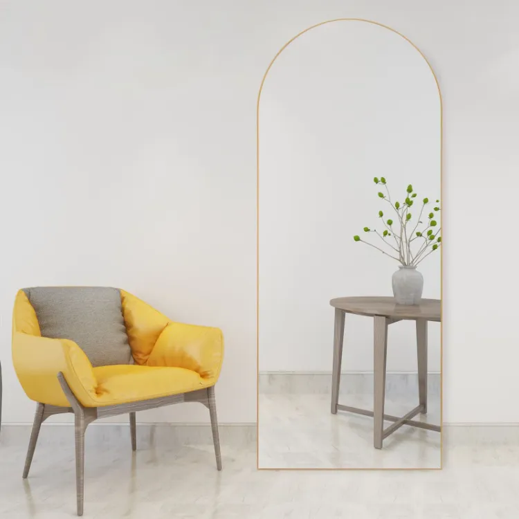CONGUILIAO Full Length Mirror Arch Mirror Arched Floor Mirror Black Mirror leaner