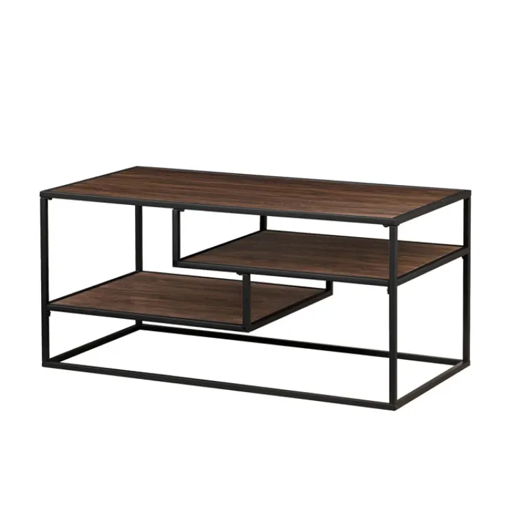 Dunning Myrie Contemporary Two-Tone Metal Coffee Table