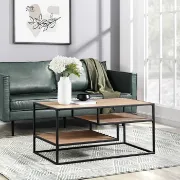 Dunning Myrie Contemporary Two-Tone Metal Coffee Table