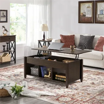 Lemmons Lift Top 4 Legs Coffee Table with Storage Lemmons Lift Top 4 Legs Coffee Table with Storage