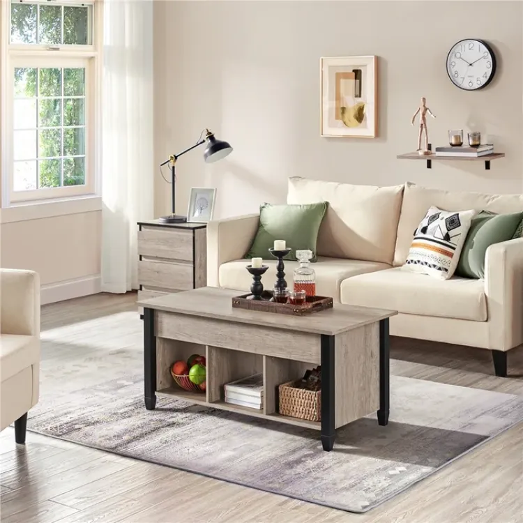 Lemmons Lift Top 4 Legs Coffee Table with Storage