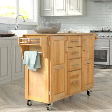 Wobbi Wooden Rolling Kitchen Island Wobbi Wooden Rolling Kitchen Island