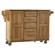 Aadham 52.5'' Wide Rolling Kitchen Cart