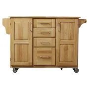 Aadham 52.5'' Wide Rolling Kitchen Cart