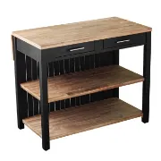 Vandermark 43.5'' Wide Rolling Kitchen Island with Solid Wood Top