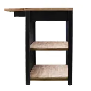 Vandermark 43.5'' Wide Rolling Kitchen Island with Solid Wood Top