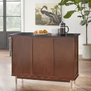 Stickley Vaughn Midcentury Kitchen Island with Granite Top