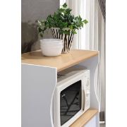 SIMIN Microwave Kitchen Cart, White