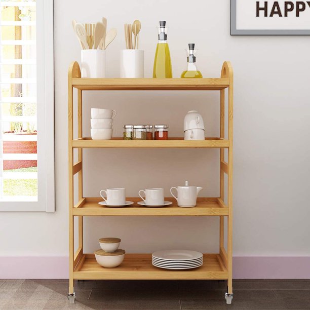 Lavvy 4-tier Rolling Kitchen Cart | revvvd