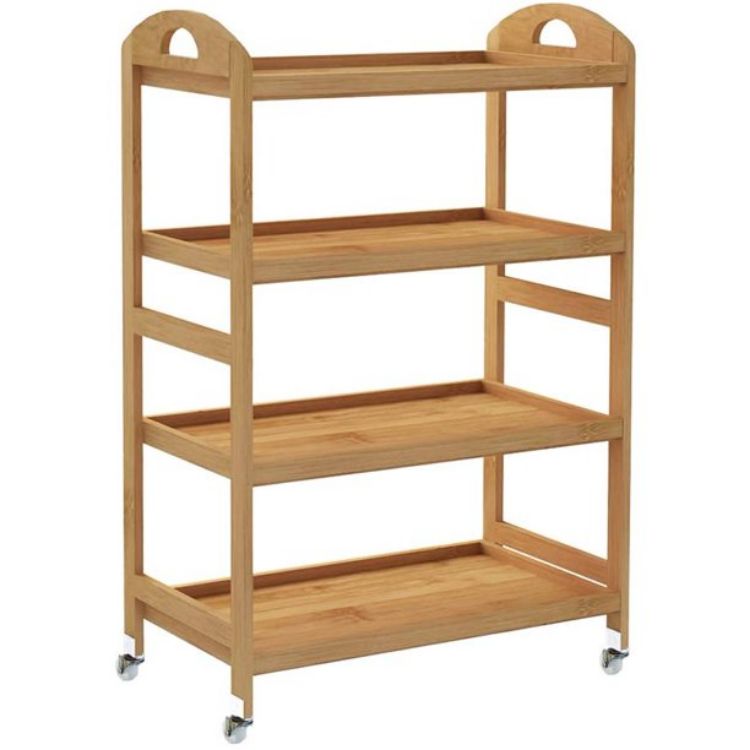 Soges 4-Tier Kitchen Storage Shelf Rolling Kitchen Cart Movable Storage