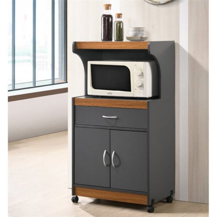 Picture of Masse Microwave Kitchen Cart with Open Storage
