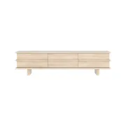 Rectangle Wood TV Stand in Nature Media Console with 3 Drawers