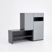 Fero Gray Corner Shoe Storage