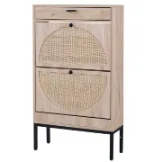 12 Pairs Manufactured Wood Shoe Storage Cabinet