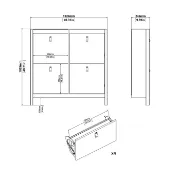 White Mchone 16 Pairs Manufactured Wood Shoe Storage Cabinet