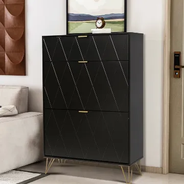 White Aadhyareddy 12 Pairs Solid + Manufactured Wood Shoe Storage Cabinet White Aadhyareddy 12 Pairs Solid + Manufactured Wood Shoe Storage Cabinet