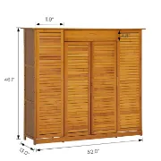 Picture of Orla Bamboo Shoe Rack with Mesh Doors