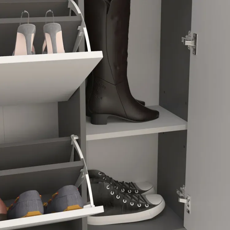 Picture of Cyvak Shoe Storage Cabinet - Grey & White