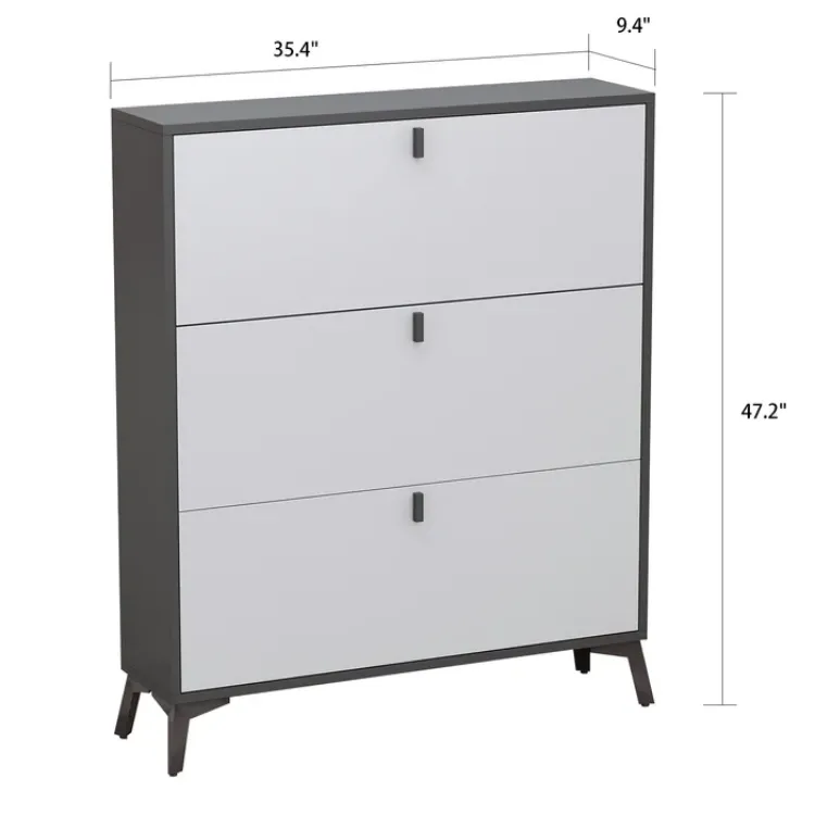 Picture of Recetar Shoe Storage Cabinet - 3 Folding Drawers