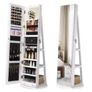 Woody Rotating  Full length mirror jewelry Armoire