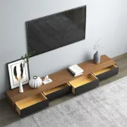 Modern Walnut TV Stand Rectangle Walnut