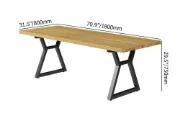 Picture of Separ Dining Table with Wood Top & Metal Frame