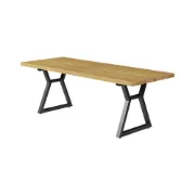 Picture of Separ Dining Table with Wood Top & Metal Frame