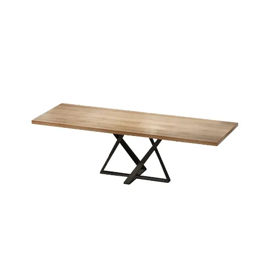 Picture of Donan Wood and Metal Dining Table