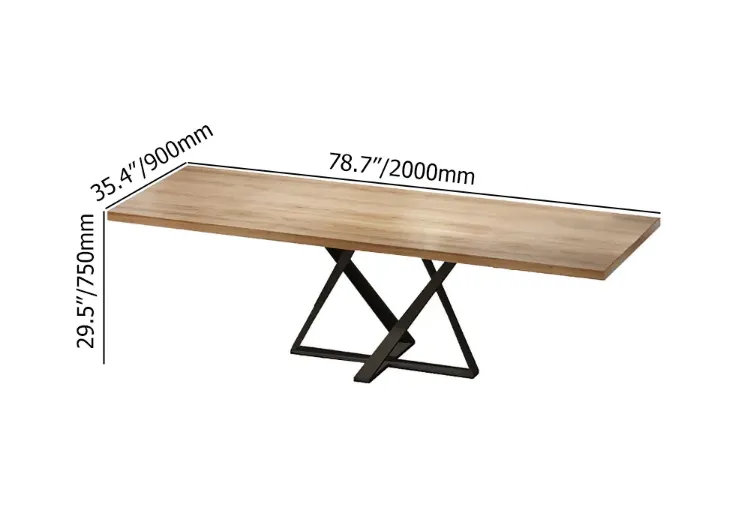 Picture of  Donan Wood and Metal Dining Table 
