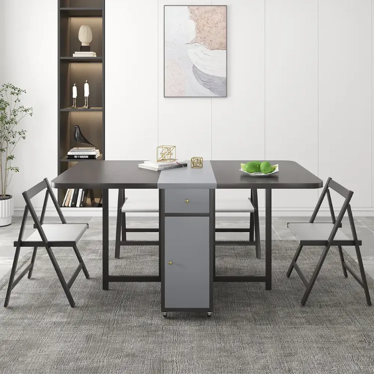 Picture of Sai Rectangle Folding Dining Table Set 