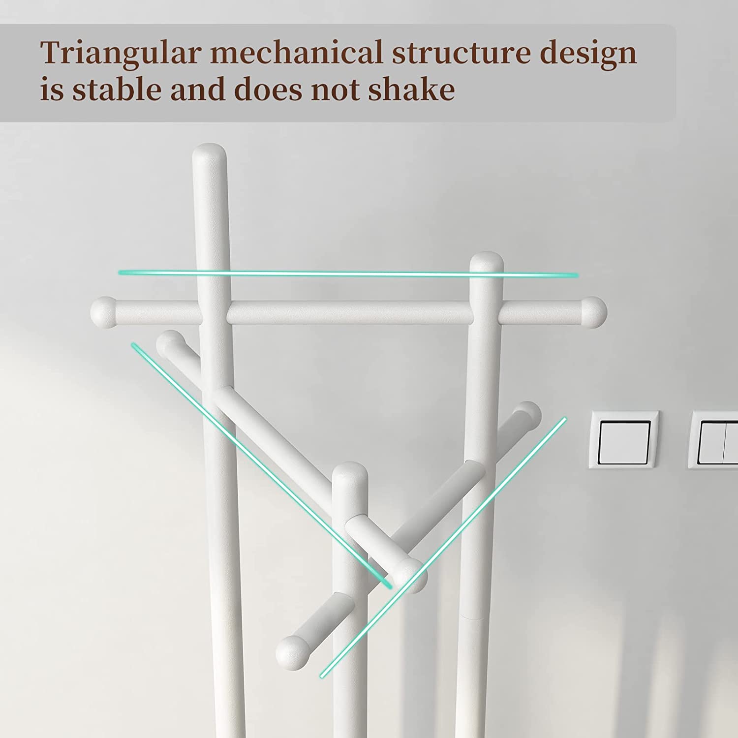 Antique Wooden Rotary Coat Rack Stand with 3 Shelves revvvd