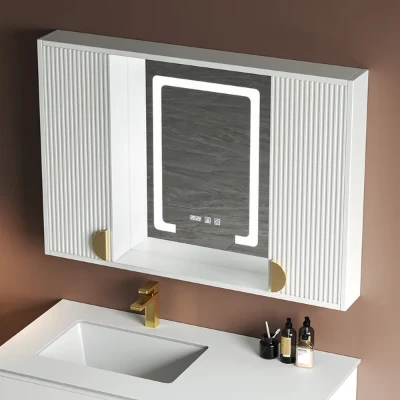 Picture of Helen lighted bathroom mirror with moving back storage