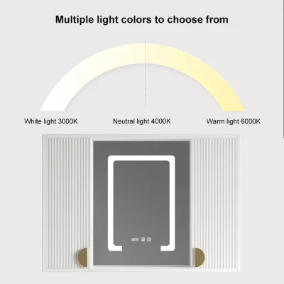 Picture of Helen lighted bathroom mirror with moving back storage