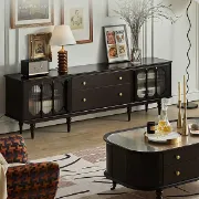 Picture of Glim black TV table - 2 drawers