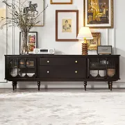 Picture of Glim black TV table - 2 drawers